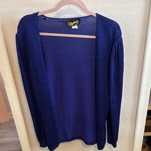J.Elizabeth Deep Blue Open Cardigan